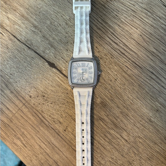 Judith Ripka white silicone watch